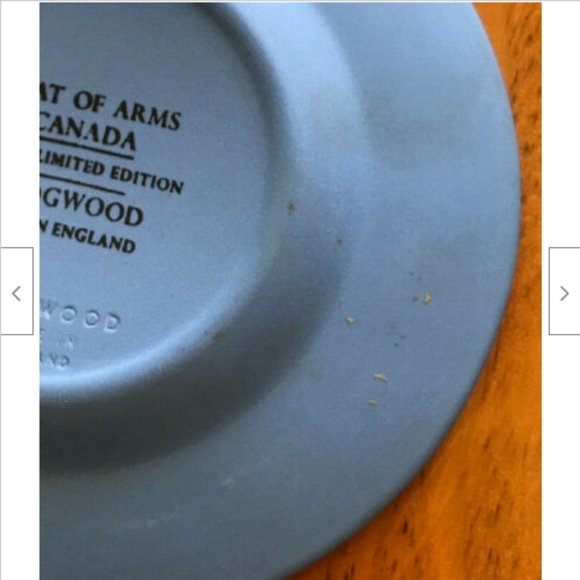 Set of 3 English Blue Wedgwood Canada Coat of Arms Ash Trays Centennial Edition - Picture 5 of 7